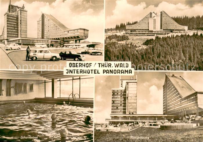 Oberhof Thueringen Interhotel Panorama Schwimmbad Minigolfplatz