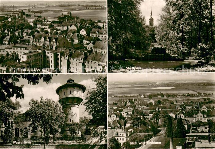 Riesa Sachsen Panorama Stadtpark Wasserturm Blick vom Kirchturm