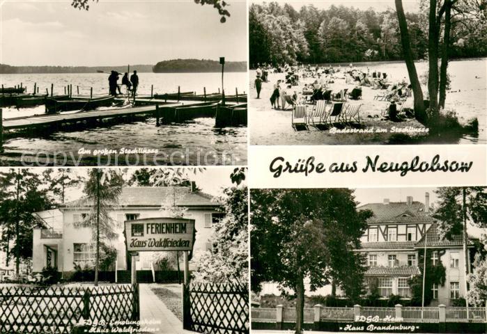 Neuglobsow Am grossen Stechlinsee Badestrand FDGB Ferienheim Haus Waldfrieden FD