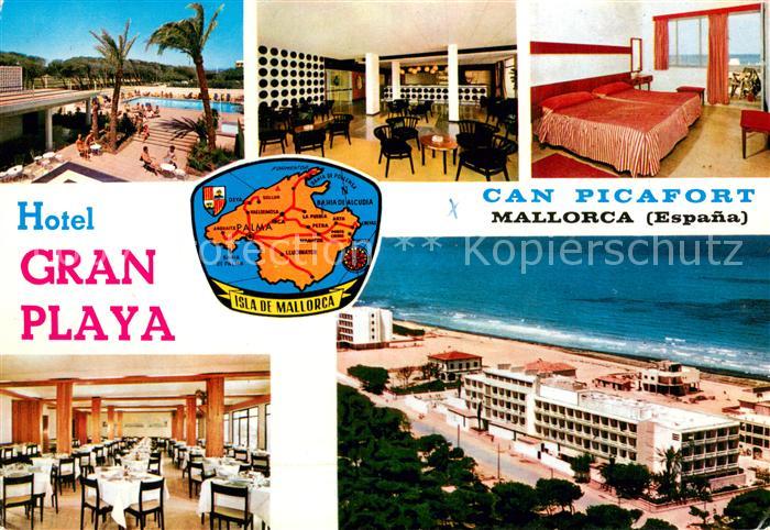 Can Picafort Mallorca ES Hotel Gran Playa Speisesaal Foyer Zimmer Fliegeraufnahm