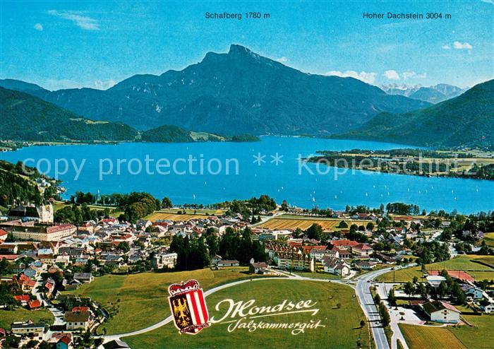 Mondsee Salzkammergut Fliegeraufnahme mit Schafberg und Hoher