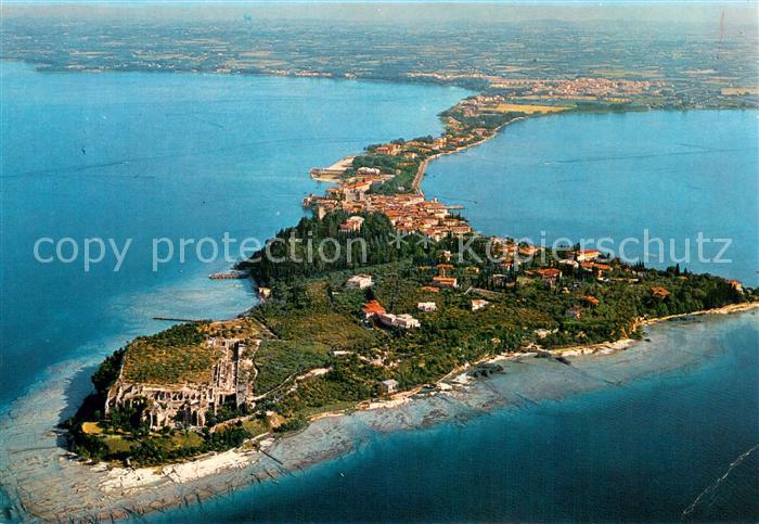 Sirmione Lago di Garda Fliegeraufnahme