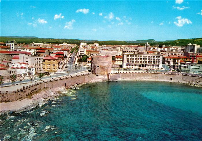 Alghero Torre Sulis e Grand Hotel Fliegeraufnahme