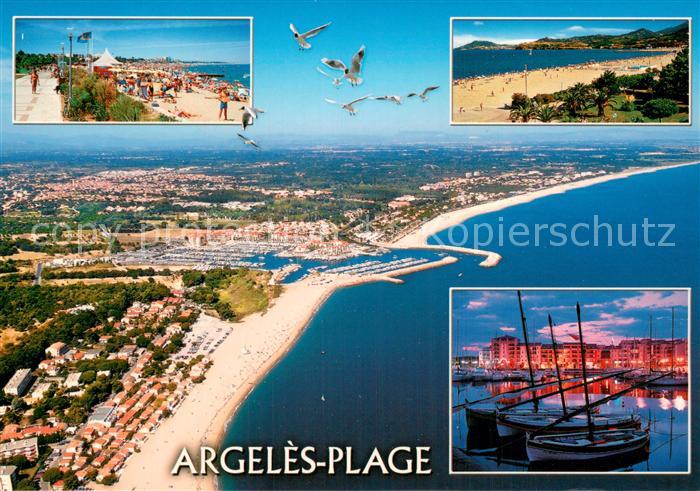 Argeles Plage 66 Strandpartien Fliegeraufnahme Hafen