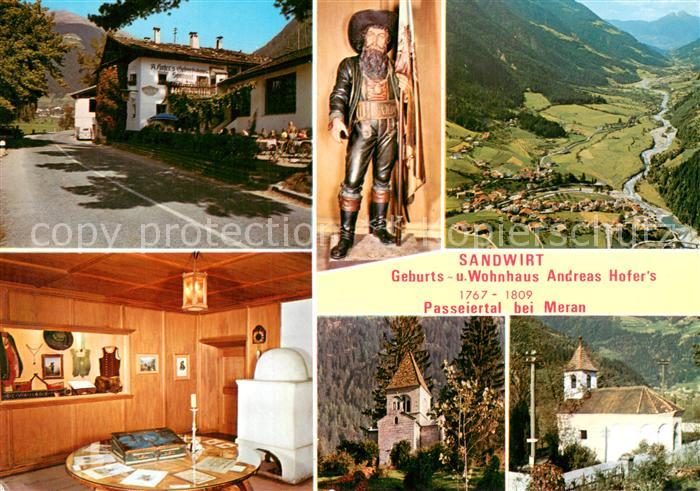 Passeier Tal Sandwirt Geburtshaus Andreas Hofers Panorama Gastraum Kapelle
