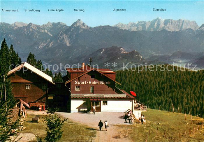 Nesselwang Allgaeu Bayern Sportheim Boeck am Edelsberg Panorama