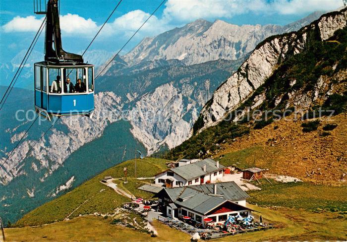 Hochalm 1705m Wettersteingebirge AT mit Karwendel Seilbahn Hochalm Osterfelder