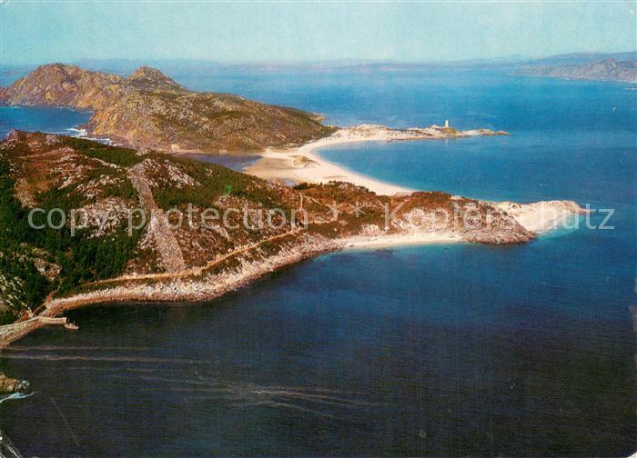 Vigo Galicia ES Islas Cies Fliegeraufnahme