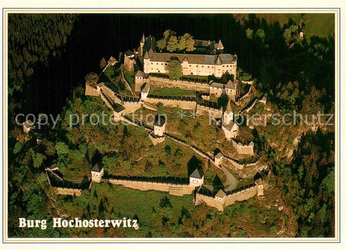 St Georgen Lavanttal Burg Hochosterwitz Aufgang durch 14 Burgtore Fliegeraufnahm