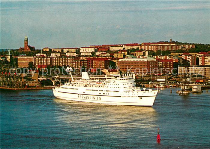 Goeteborg fran Majnabbehamnen med MS Prinsessan Birgitta