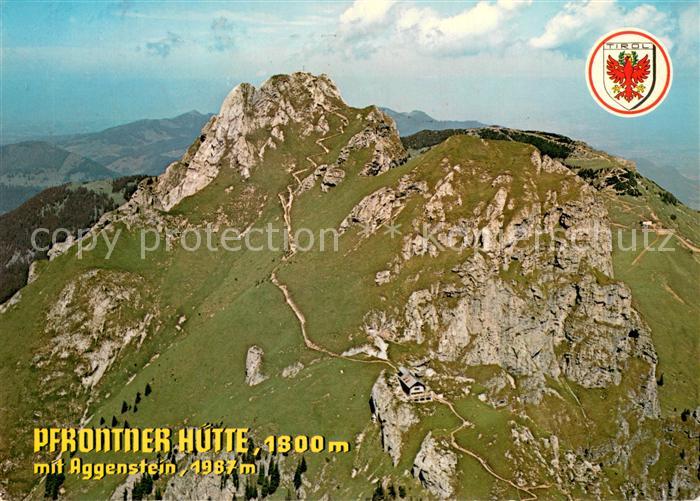 Pfrontnerhuette 1800m Tannheimertal AT Fliegeraufnahme mit Aggenstein