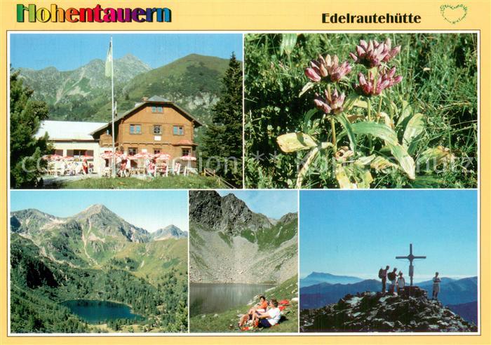 Edelrautehuette 2500m Suedtirol Grosser Scheiblsee mit Boesenstein Gipfelkreuz
