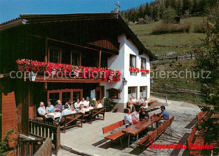 Wildschoenau Tirol Jausenstation Schrofen Terrasse