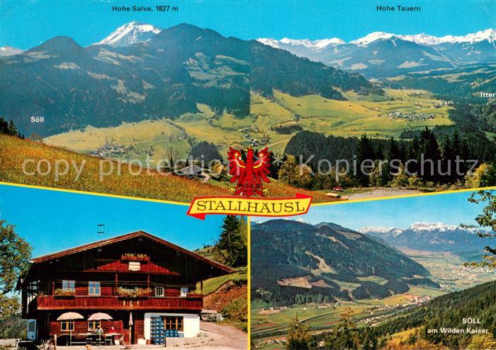 Soell Tirol AT am Wilden Kaiser Panorama mit Hohe Salve und Hohe Tauern Alpengas