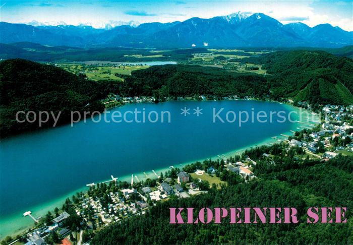Klopeinersee Kaernten AT Fliegeraufnahme