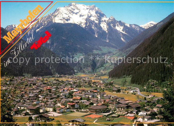 Mayrhofen Zillertal Fliegeraufnahme mit Gruenberg