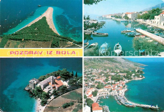 Bol Otok Brac Croatia Fliegeraufnahmen Hafenpartie