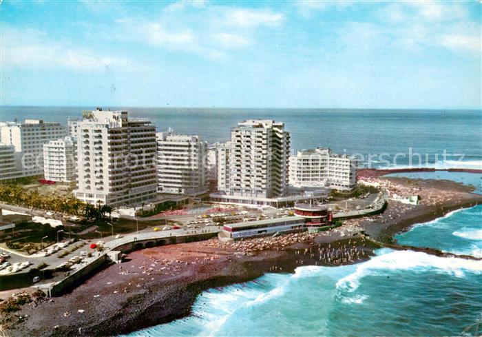 Puerto-de-la-Cruz Hotel am Strand von Martianez Fliegeraufnahme