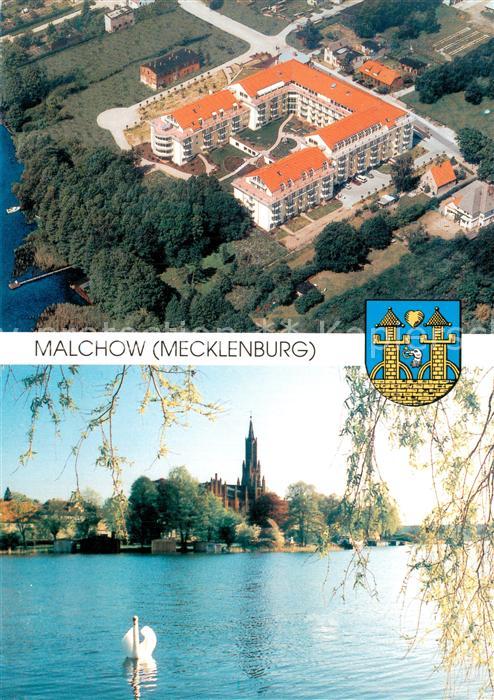 Malchow Klosterkirche Malchow Fliegeraufnahme Schwan