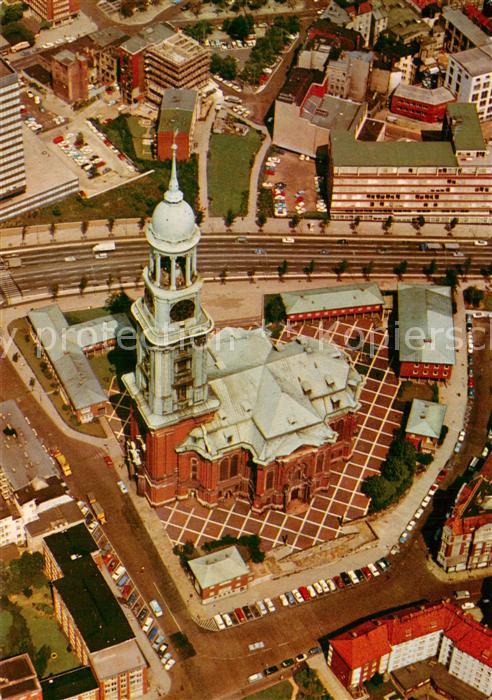 HAMBURG  CITY Hauptkirche St Michaelis Fliegeraufnahme