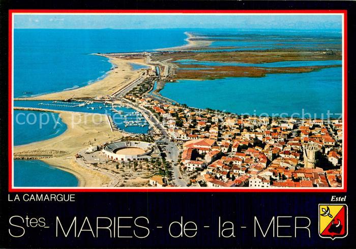 Les Saintes-Maries-de-la-Mer Vue aerienne de la ville