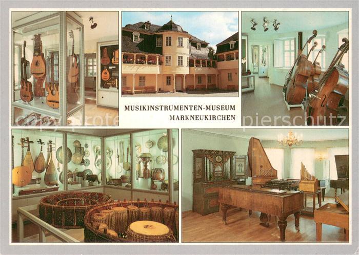 Markneukirchen Musikinstrumenten Museum Museumsgebaeude Kontrabaesse Tasteninstr