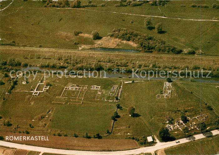 Eining Roemerkastell Abusina Fliegeraufnahme