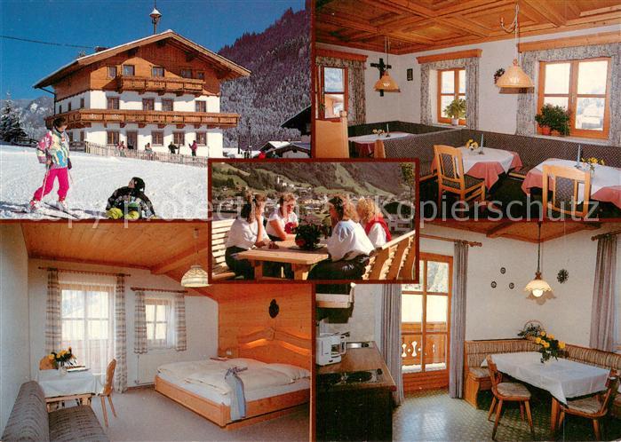 Grossarl AT Fruehstueckspension Gruber Gaststube Zimmer Terrasse