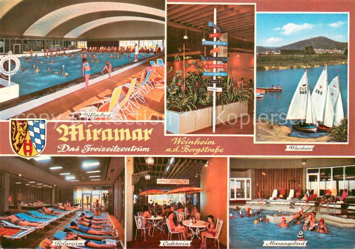 Weinheim Bergstrasse Miramar Freizeitzentrum Wellenbad Waidsee Solarium Cafeteri