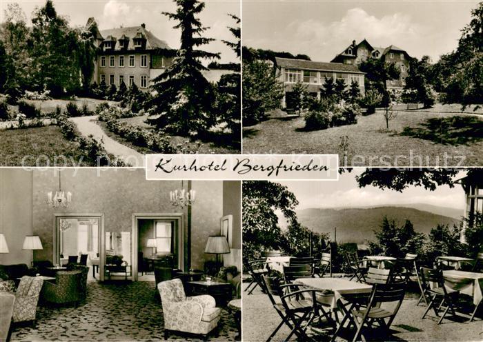 Eppenhain Kurhotel Bergfrieden Gastraum Terrasse Park