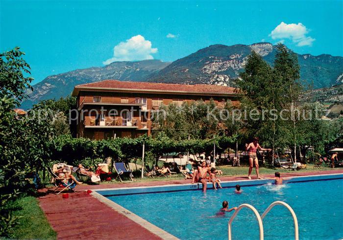 Torbole Lago di Garda Pensione Villa Franca Schwimmbad