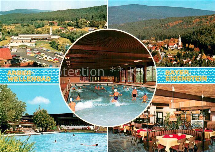 Bayerisch Eisenstein Arber Wellenbad Hallenbad Freibad Restaurant Stadtpanorama