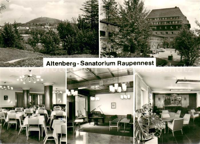 Altenberg Dippoldiswalde Sanatorium Raupennest Panorama Speisesaal Aufenthaltsra