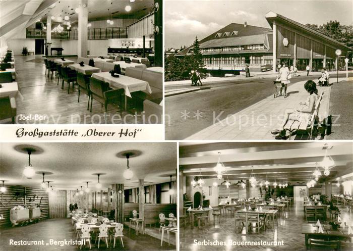 Oberhof Thueringen Grossgaststaette Oberer Hof Joel Bar Restaurant Bergkristall