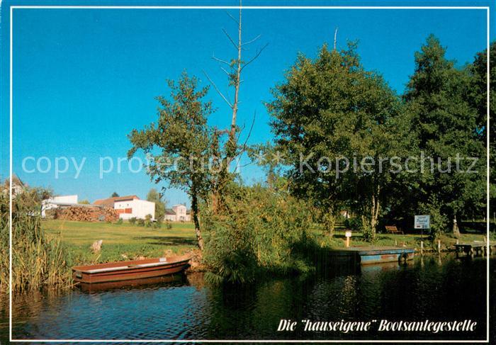 Trebatsch Gasthof Pension Pawlak am Schwielochsee Bootsanlegestelle