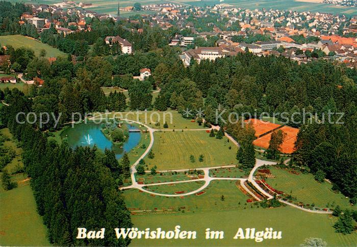 Bad Woerishofen Kneipp Kur und Heilbad Kurpark Fliegeraufnahme