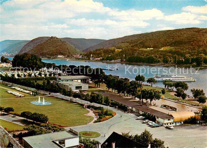 Bad Hoenningen Thermal Hallen und Freibaeder am Rhein Fliegeraufnahme