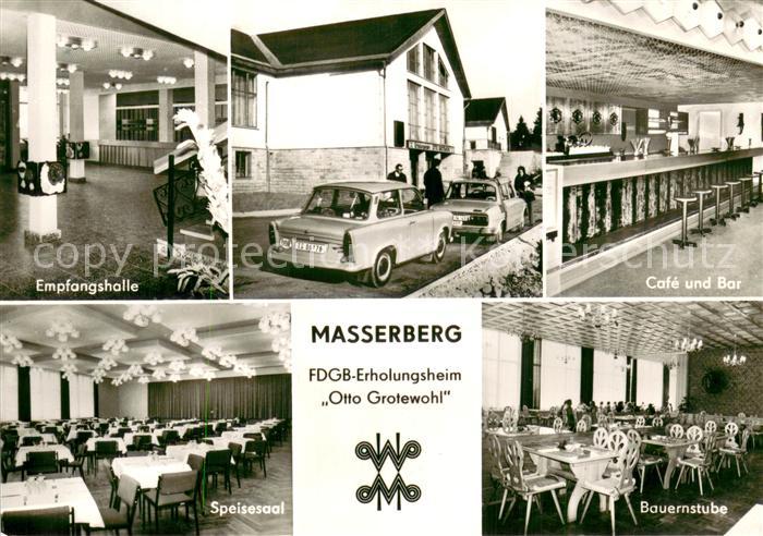 Masserberg FDGB Erholungsheim Otto Grotewohl Empfangshalle Cafe und Bar Speisesa