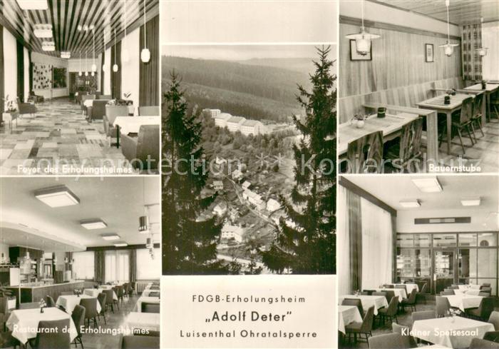 Luisenthal FDGB Erholungsheim Adolf Deter Foyer des Erholungsheimes Restaurant B