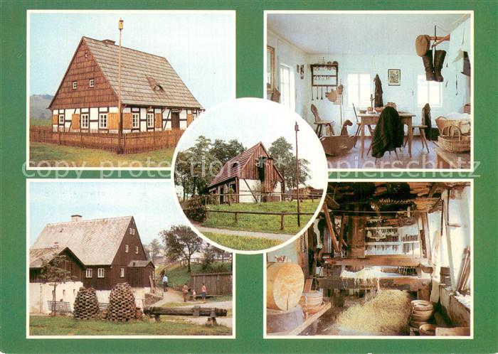 Seiffen Erzgebirge Erzgebirgisches Freilichtmuseum Waldarbeiterwohnhaus Wohnstub