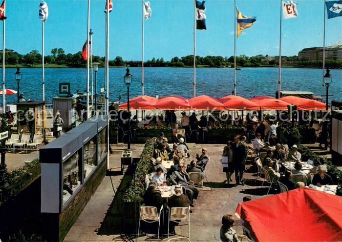 HAMBURG  CITY Peter Ahrweilers Rendezvous am Jungfernstieg Boulevard Cafe