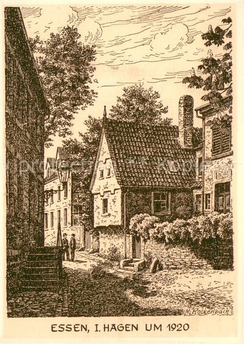 Essen  Ruhr Hagen um 1920 Zeichnung