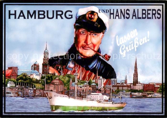 HAMBURG  CITY Panorama mit Hans Albers