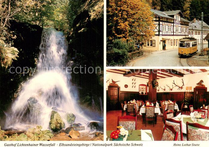 Lichtenhain Sebnitz Gasthof Lichtenhainer Wasserfall Strassenbahn Gaststube