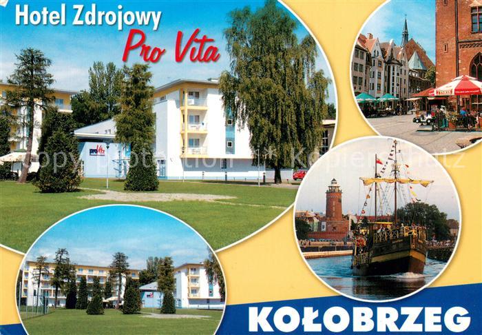 Kolobrzeg Kolberg Ostseebad Hotel Zdrojowy Pro Vita Marktplatz Segelschiff