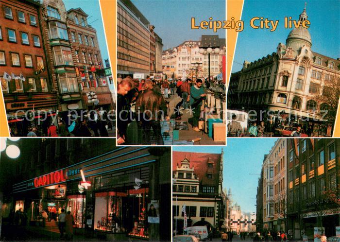 LEIPZIG Sachsen Petersstrasse Grimmaische Strasse Teilansichten