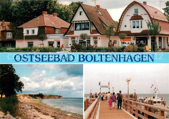Boltenhagen Ostseebad Mittelpromenade Steilkueste in Redewisch Seebruecke