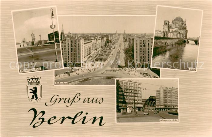 BERLIN  CITY Marx-Engels-Platz Dom Alexanderplatz Stalinallee