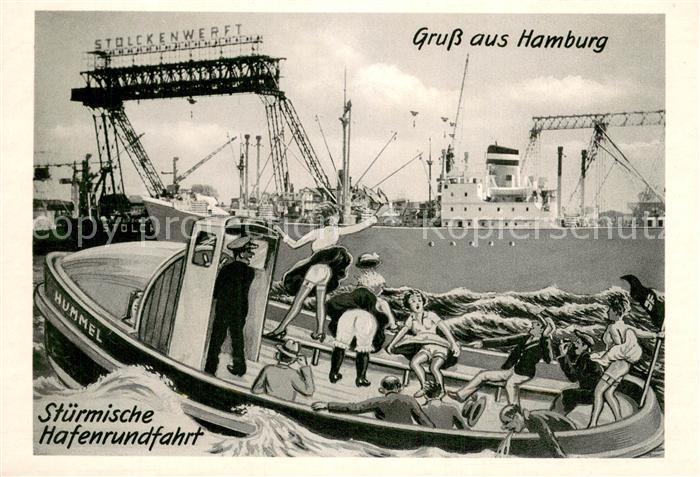 HAMBURG  CITY stuermische Hafenrundfahrt