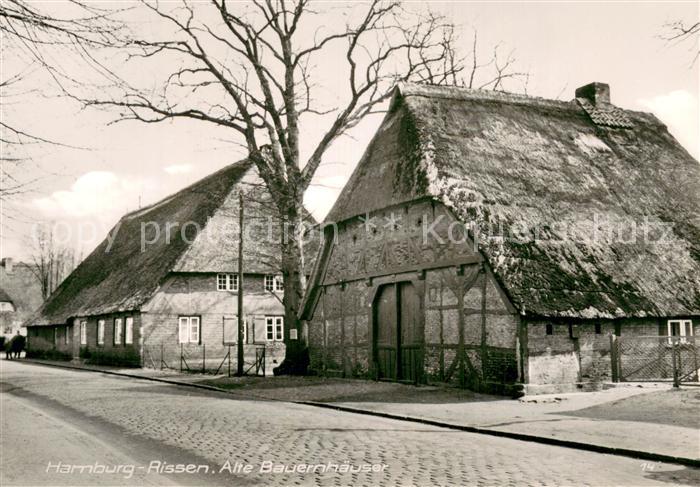 Rissen Hamburg Alte Bauernhaeuser Reetdaecher